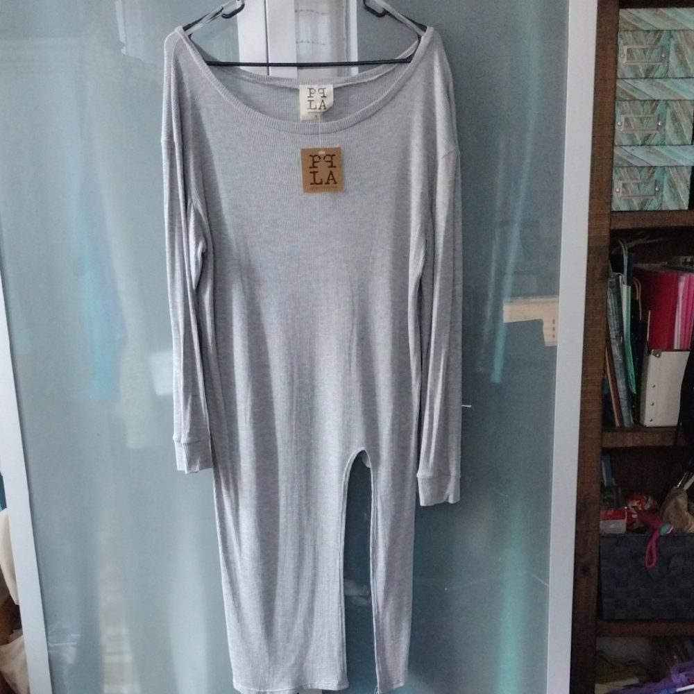 Fila Light Gray Long Shirt/Dress/ Beach Coverup Med NWT